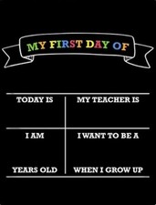 Double-side First  Last Day Of School Sign Reversible Chalkboard Sign Erasable