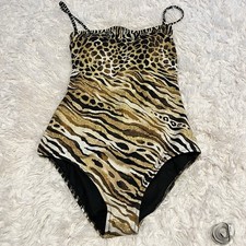 Profile By Gottex Women's One Piece Swimsuit Animal Print Size 12 EUC