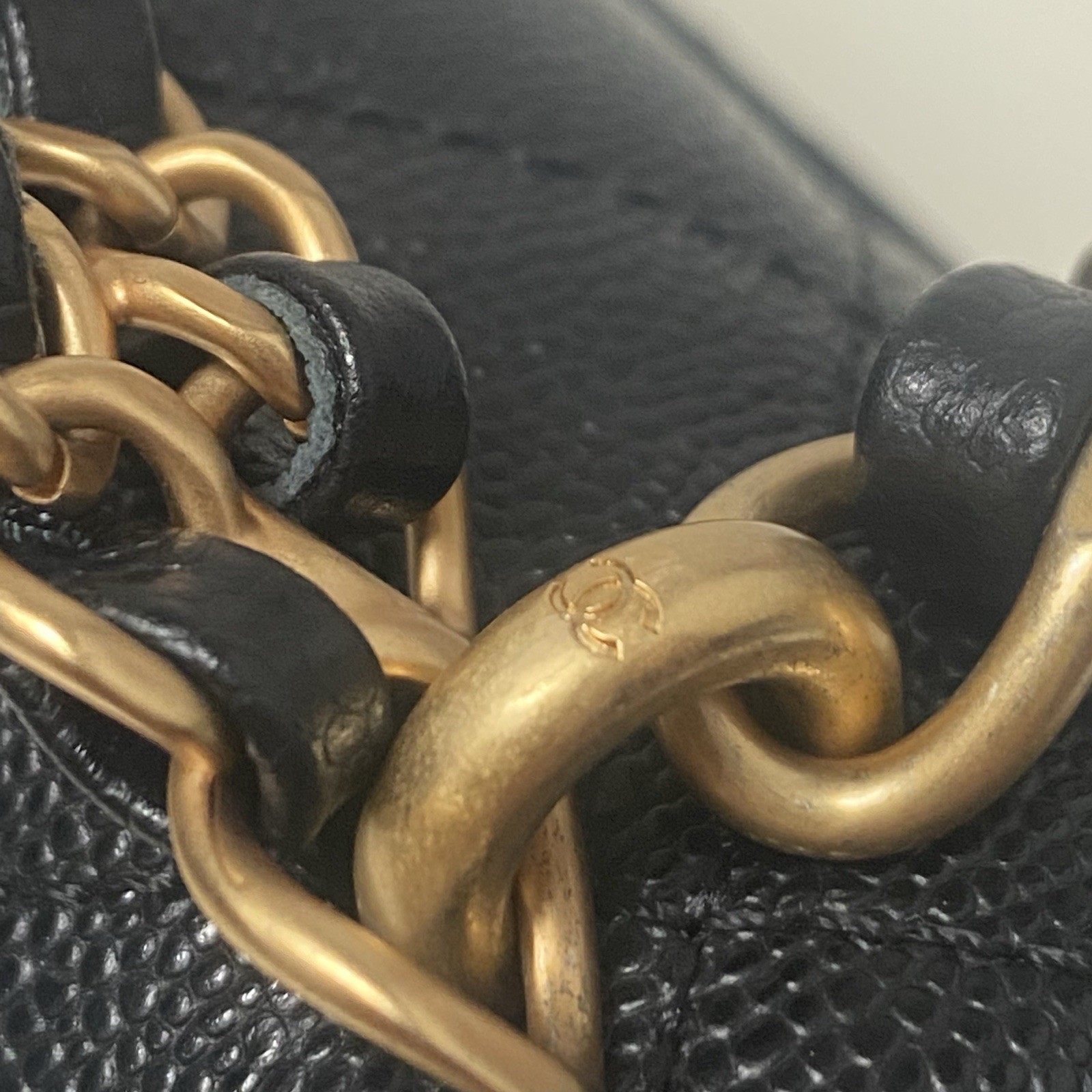 Chanel Black Caviar Mini Rectangular Chain Top Ha… - image 24