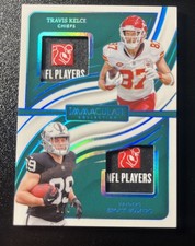 Travis Kelce Brock Bowers RC 2024 Immaculate Dual Logo Man Patch 1/5!!