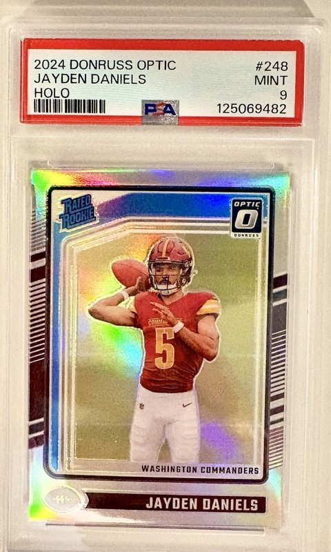 2024 Panini Donruss Optic PSA 9 Holo Prizm Jayden Daniels Rated Rookie #248 (RC)