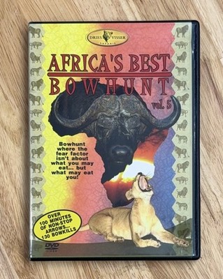 Africa's Best Bowhunts Vol 5 DVD 2006 Dries Visser Safari Hippo Lion Buffalo OOP