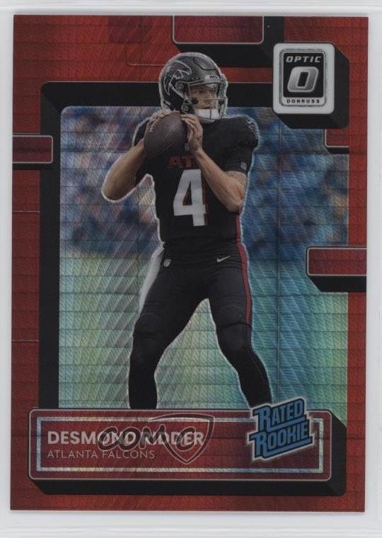2022 Panini Donruss Optic Rated Rookie Red Hyper Prizm Desmond Ridder #202 0os1