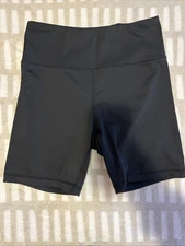 ebb & flow Women’s Black Biker Shorts, Size Large