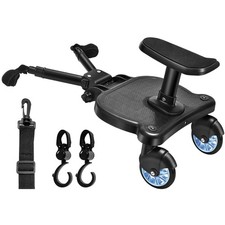 Universal Kinderwagen Trittbrett mit Sitz - Kinderpedal für 2-6 Jahre, bis 25 kg