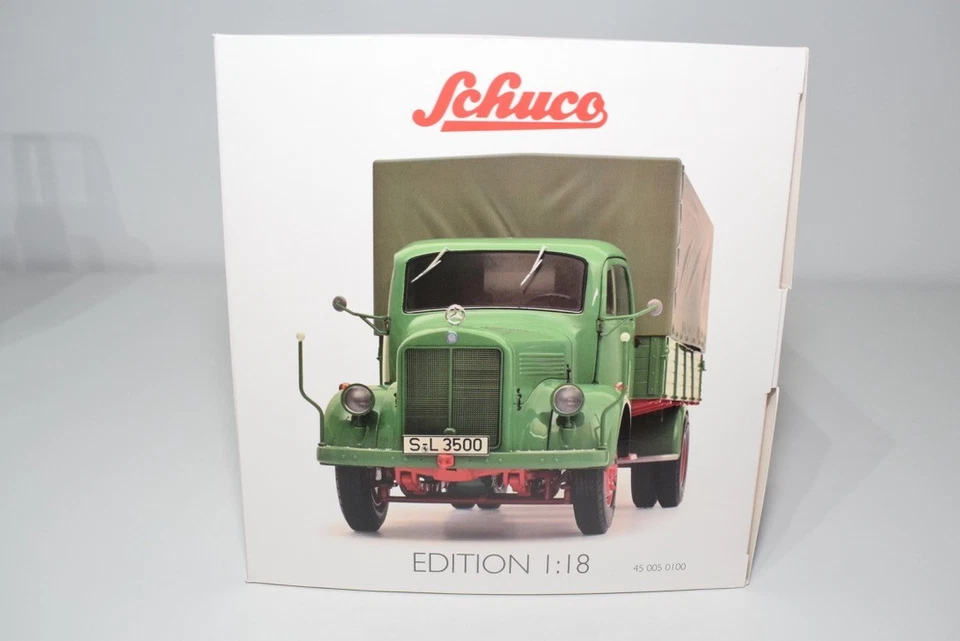 B95 SCHUCO 45 005 0100 MERCEDES-BENZ L3500 L 3500 TRUCK RESEDAGRUN VERDE MIB - Immagine 4 di 4