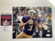 JAKE BROWNING Washington Huskies Football Autographed Signed Picture Photo COA