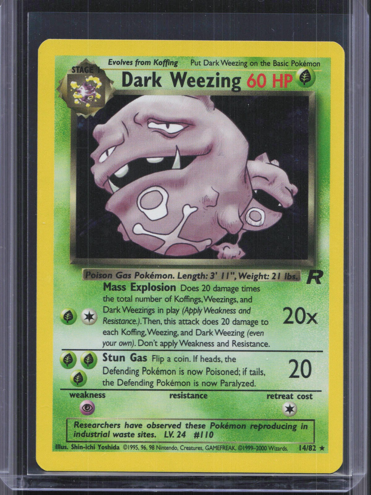 Dark Weezing (14) Holo Rare Team Rocket 14/82 NM