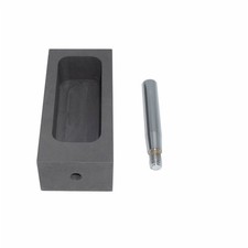 0.5kg Graphite Ingot Mold W/Handle Casting Crucible Melting Metal Gold Silver US