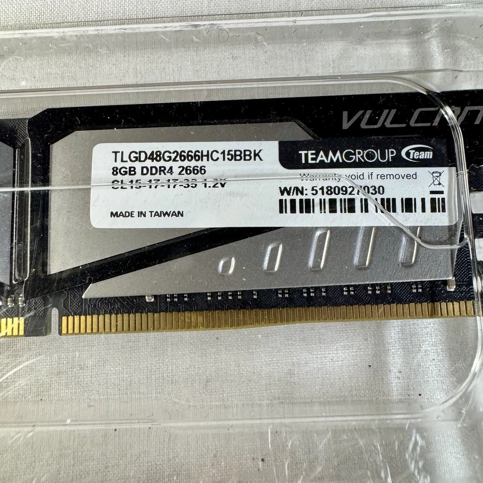 Team Group Vulcan 16GB 2x8GB T Force DDR4 2666MHz RAM 1.2V TLGD48G2666HC15BBK - Image 3 of 4