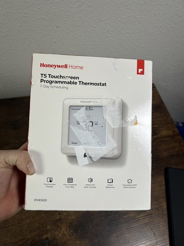 Honeywell T5 Touchscreen 7-Day Programmable Thermostat RTH8560D -R18 - Picture 9 of 11