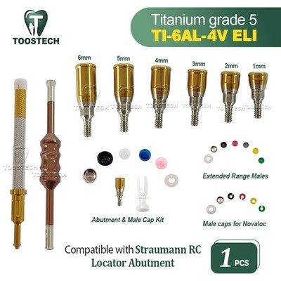 Dental Locator Abutment Male Cap kit fits to Straumann RC GH1-6mm