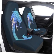 Colorful Tail Mermaid Girl 2 Pcs Car Seat Covers Set Vehicle Front Seat