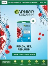 Image of Garnier Skinactive Tissue Mask (Set Of 5) Pomegranate + Hyaluronic
