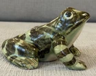 Vintage Brush-McCoy Art Pottery Hand Painted Frog Figurine Art Pottery 5" Size