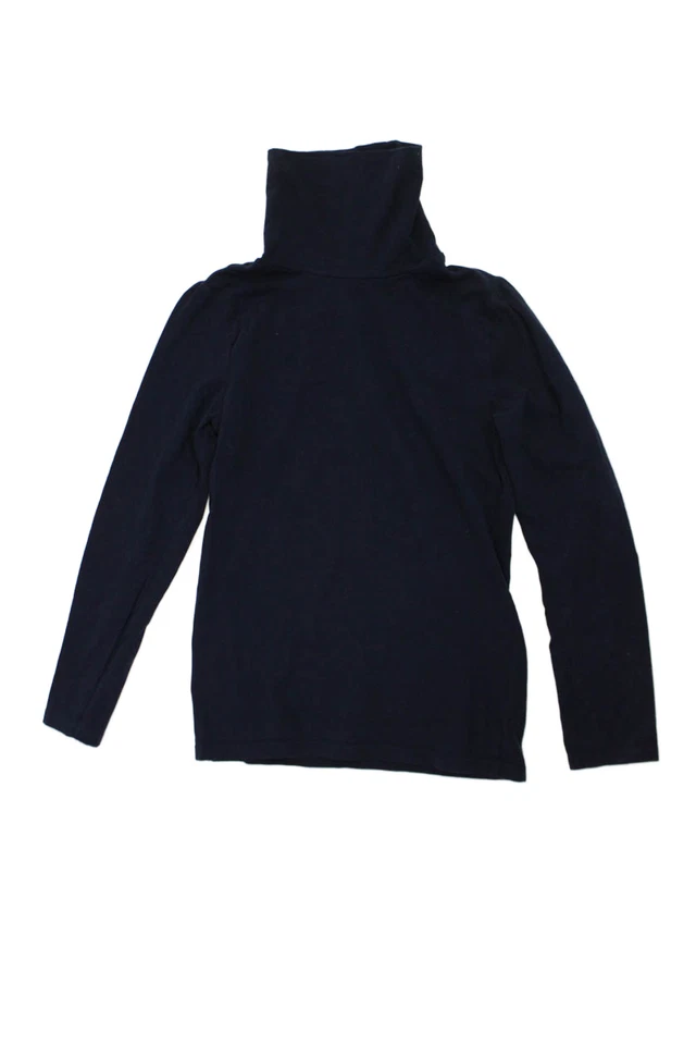 Blusa Jacadi Niños Niñas Mangas Largas Cuello Alto Azul Marino Talla 12 Foto 2 de 4