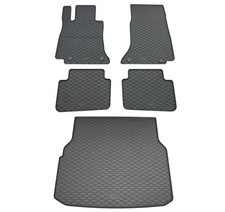 Gummi Fußmatten Kofferraumwanne für Mercedes C-Klasse S206 2021- Set Gummimatten