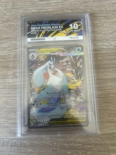 ACE Grading Gem Mint 10 Mega Froslass EX 275/217 SIR Holo English