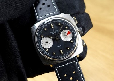 BREITLING 1967 SPRINT 37 mm Chronograph 2007 Handaufzug REVERSE PANDA Top Time