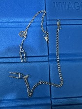 2X Pocket Watch Chain, Vintage Metal Alloy Clip Pocket Watch Chains, Silver