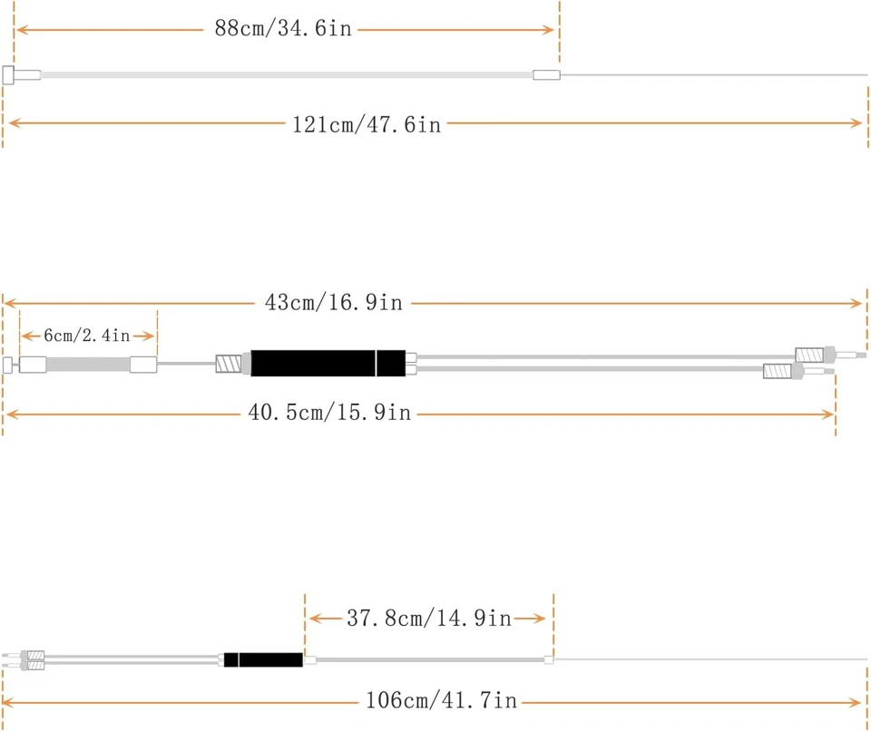 Pro BMX Gyro Brake Cable Kit with Front+Rear Cables & Spinner Rotor - Image 2 of 4