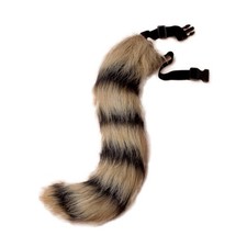 Faux Fur Fox Tail for Cosplay Costume Halloween Party Black stripe