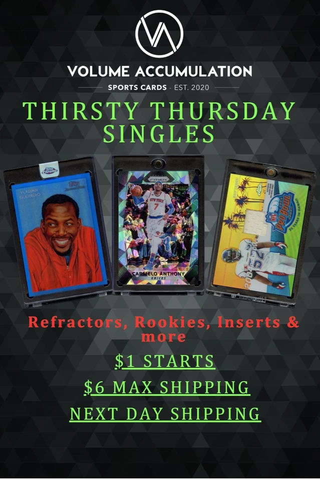 THIRSTY THURSDAY SINGLES: Ep. 1 Debut! - $1 Starts! $6 MAX SHIPPING