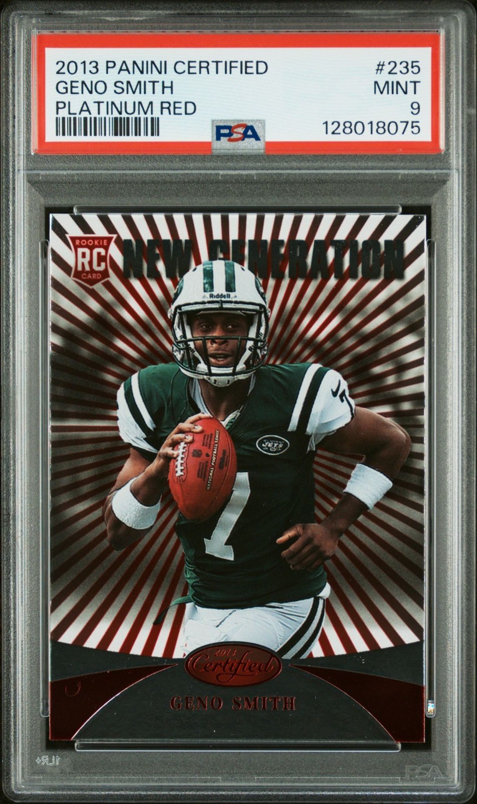 Geno Smith Panini Certified #235 Platinum Red