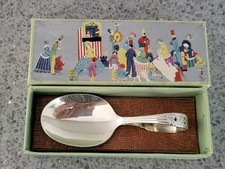 Baby christening spoon Oneida Community Plate Milady Art Deco Style Boxed.
