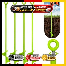 4 St&uuml;ck 46cm Trampolin Erdanker Bodenanker Stahl Schwerlast Gartenbefestigung