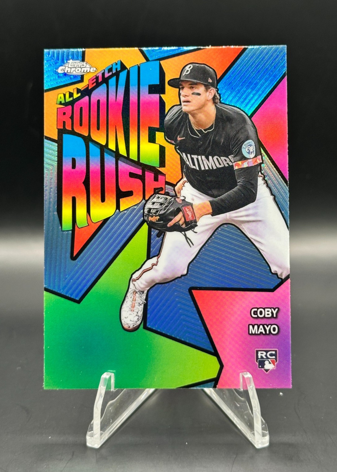 Coby Mayo 2025 Topps Chrome All-Etch Rookie Rush