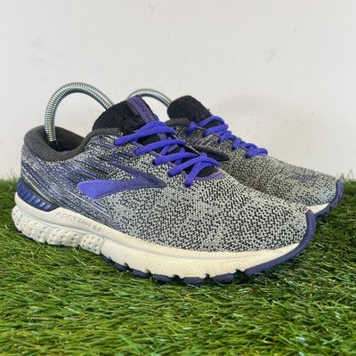 Brooks Turnschuhe Größe 5,5 Damen grau lila Adrenaline GTS 19 Schnürschuhe Laufen