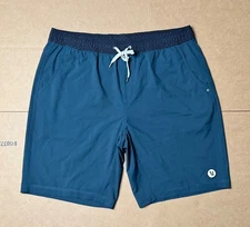 Vuori Kore Men’s XL Blue Indigo Lined 9” Gym Performance Workout V391 Shorts