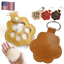 1 pc keyring Pet Hair Storage Bag Kitty Dog Paw Pendant Hanging Accessory