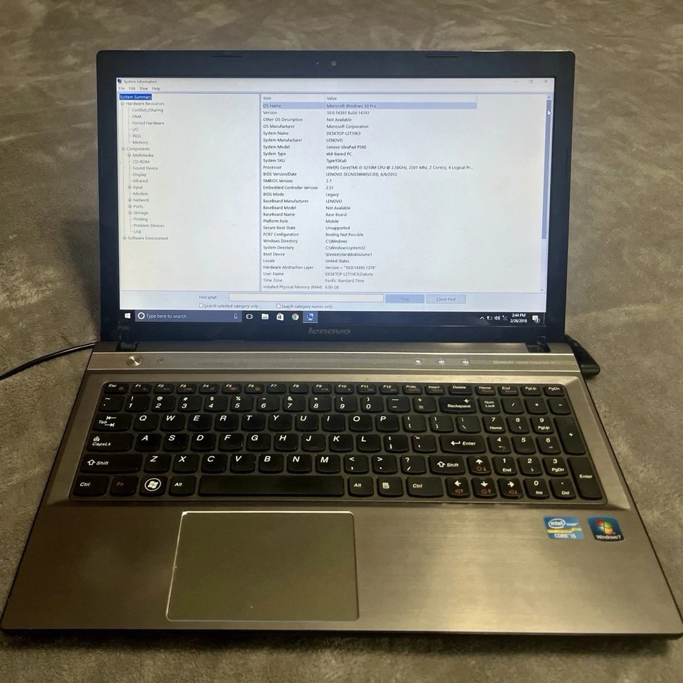 Computadora portátil Lenovo IdeaPad P580 Foto 2 de 4