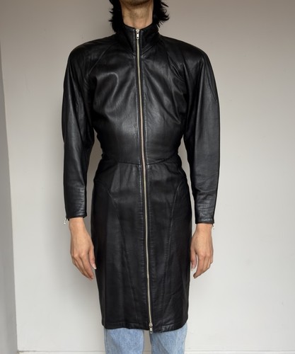 Vintage Michael Hoban Leather Zip Up Dress