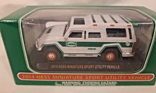 2014 HESS TOY MINIATURE SPORT UTILITY VEHICLE NEW IN BOX HESS GASOLINE