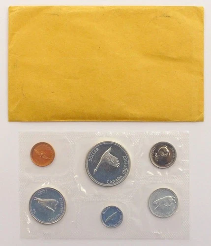 1967 Canada Royal Mint Prooflike PL 6-Coin Mint Set - 1.11 Troy Oz Silver
