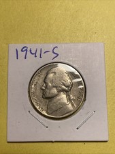 1941-S Jefferson Nickel ( 1 Coin ) VF-EF Free Shipping