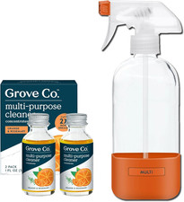 Multi-Purpose Cleaner, Refill Concentrate 2 X 1 Oz  Glass Spray Bottle 16 Oz
