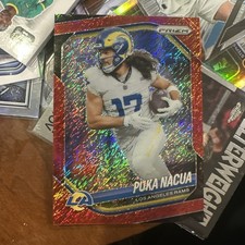 2025 Panini Prizm Puka Nacua /49 Red Shimmer