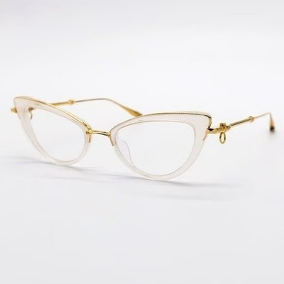 NEW VALENTINO V-DAYDREAM VLX-123C CRYSTAL IVORY/YELLOW GOLD AUTHENTIC EYEGLASSES