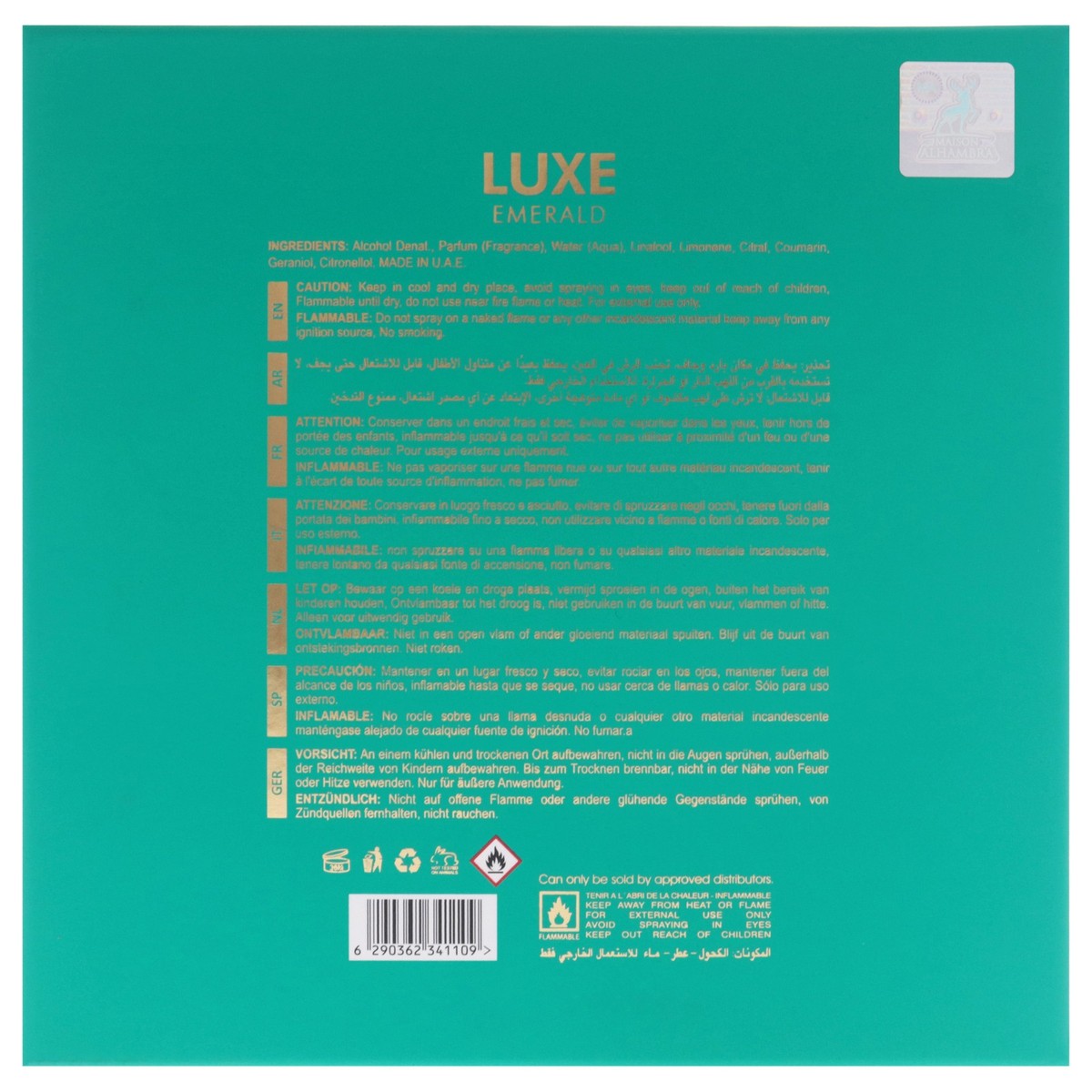 Luxe - Emerald by Maison Alhambra for Unisex - 3.4 oz EDP Spray | eBay
