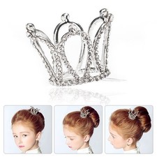 1PC Kids Girls Crown Hairpins Rhinestone Heart Crown Hair Clip Hair Accessories