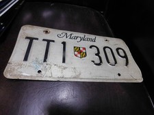 Maryland License Plate Tag MD TT1 309 Tow Truck