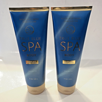 NEW Bath Body Works True Blue Spa Super Rich Body Cream Shea Butter Lot Full Sz