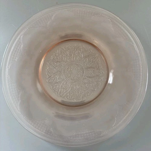 Anchor Hocking Cathedral Pink Luncheon Plate 8.25" Vintage Depression Glass Rare