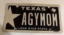 Expired Texas License Plate Texas A M University AGYMOM Texas A M Football