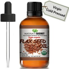 Organic Flaxseed Oil Cold Pressed USDA Certified Virgin Carrier Mayan s Secret