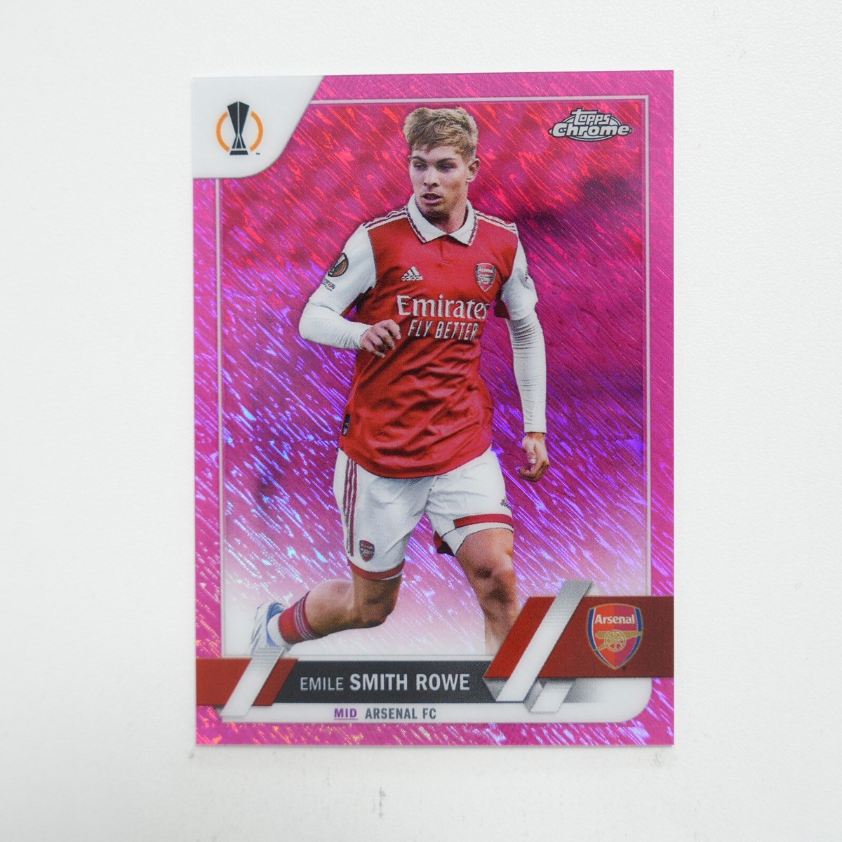 EMILE SMITH ROWE サイン EMILE SMITH ROWE 2022/23 TOPPS CHROME #55 UEFA EUROPA PINK